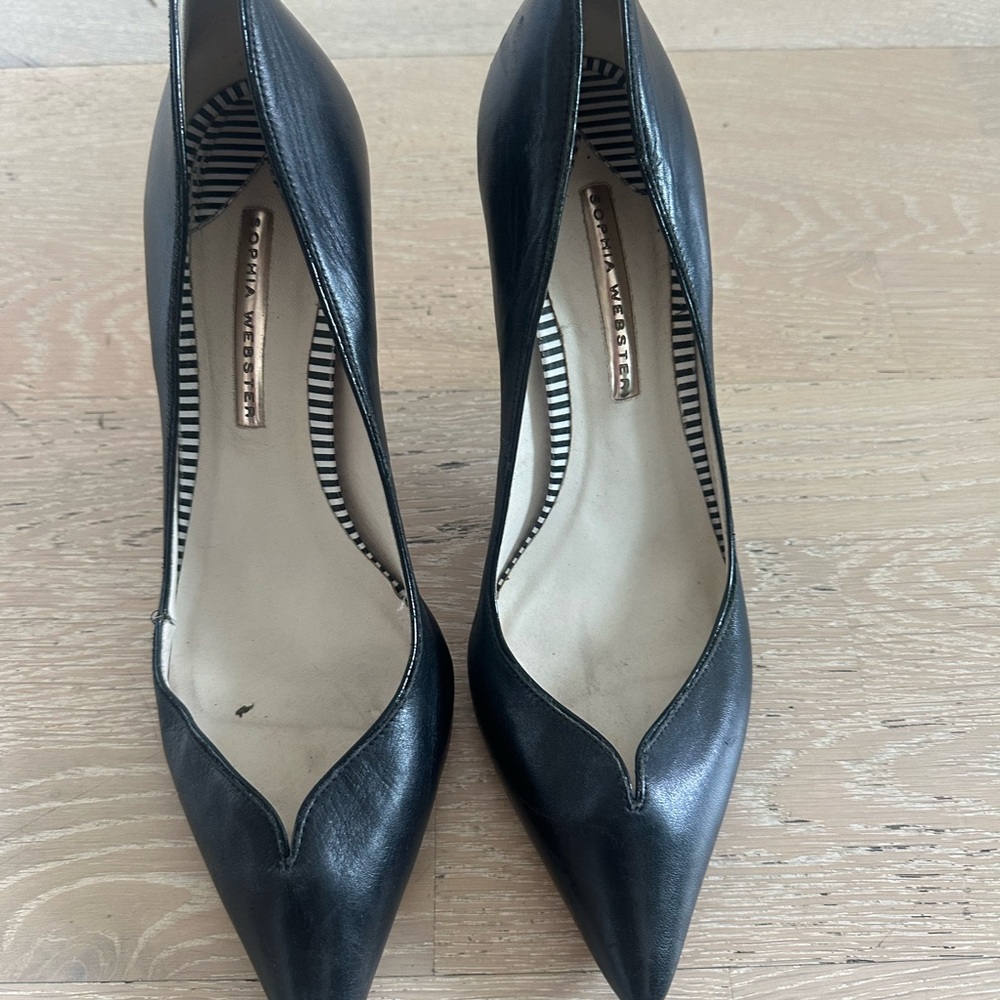 Sophia Webster Black Leather Heels